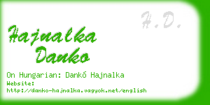 hajnalka danko business card
