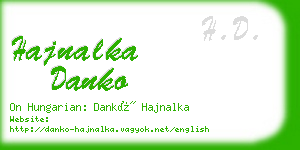 hajnalka danko business card